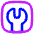 Wrench Square Icon from Flex Neon Set