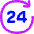 Clock 24 Hours Icon from Flex Neon Set