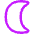 Waning Cresent Moon Icon from Flex Neon Set
