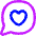 Chat Bubble Oval Favorite Heart Icon from Flex Neon Set