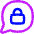 Chat Bubble Oval Lock Icon from Flex Neon Set