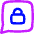 Chat Bubble Square Lock Icon from Flex Neon Set