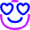 Smiley In Love Icon from Flex Neon Set