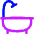 Bath Tub Icon from Flex Neon Set