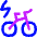 Electric Bicycle Icon from Flex Neon Set