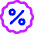 Discount Percent Badge Icon from Flex Neon Set