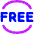 Tag Free Circle Icon from Flex Neon Set