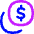 Dollar Coin 1 Icon from Flex Neon Set