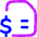 File Dollar Icon from Flex Neon Set