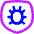 Bug Antivirus Shield Icon from Flex Neon Set