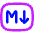 Markdown Rectangle Programming Icon from Flex Neon Set