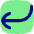 Line Arrow Curve Down Left Icon from Flex Pop Set