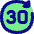 Button Go Forward 30 Icon from Flex Pop Set
