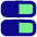 Dashboard Horizontal Rectangle Half Icon from Flex Pop Set