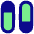 Dashboard Vertical Pills Split 2 Icon from Flex Pop Set