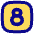 Number Eight Square Icon from Flex Pop Set