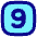 Number Nine Square Icon from Flex Pop Set