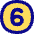 Number Six Circle Icon from Flex Pop Set