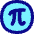 Pi Symbol Circle Icon from Flex Pop Set