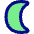 Waning Cresent Moon Icon from Flex Pop Set