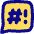 Chat Bubble Censor Square Icon from Flex Pop Set