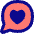 Chat Bubble Oval Favorite Heart Icon from Flex Pop Set