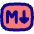 Markdown Rectangle Programming Icon from Flex Pop Set