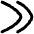 Double Tailless Line Arrow Right Icon from Flex Remix Set