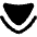 Double Tailless Triangle Arrow Down Icon from Flex Remix Set