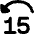 Button Jump Backward 15 Icon from Flex Remix Set