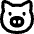 Pork Meat Icon from Flex Remix Set