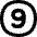 Number Nine Circle Icon from Flex Remix Set