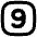 Number Nine Square Icon from Flex Remix Set