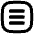 Hamburger Menu Square Icon from Flex Remix Set