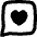 Chat Bubble Square Favorite Heart Icon from Flex Remix Set