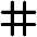 Sign Hashtag Straight Icon from Flex Remix Set