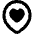 Location Heart Pin Icon from Flex Remix Set