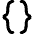 Curly Brackets Icon from Flex Remix Set