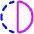 Flip Horizontal Circle 2 Icon from Plump Neon Set