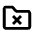 Folder Cross Remove Icon from Nova Line Set