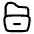 Folder Open Icon from Solar Linear Set