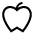 Apple Icon from Sharp Line - Free Set | Free Download as SVG Vector and Transparent PNG | Streamline icons