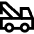 Auto Towing Truck Icon from Sharp Line Set
