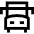 Bus Front Icon from Sharp Line Set