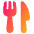 Fork Knife Icon from Plump Gradient - Free Set | Free Download as SVG Vector and Transparent PNG | Streamline icons