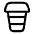 Cup Paper Icon from Solar Linear Set