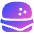 Burger 2 Icon from Plump Gradient Set