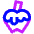 Caramel Apple Icon from Sharp Neon Set