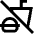 No Food Icon from Sharp Line Set