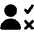Person Checkmark Xmark Icon from Ultimate Bold Set
